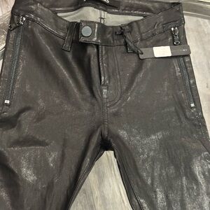 J Brand women’s Black Leather Skinny Jeans
